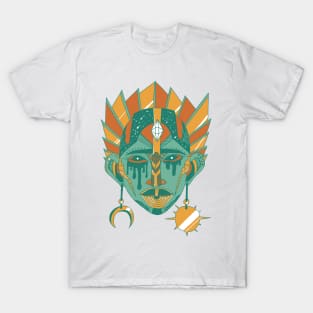 Mountain Green African Mask No 12 T-Shirt